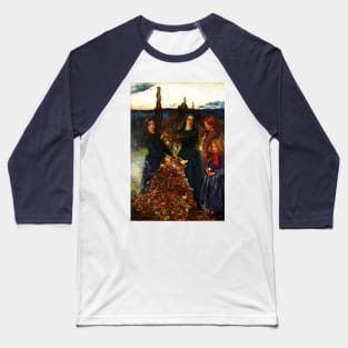 Autumn Leaves - John Everett Millais Baseball T-Shirt